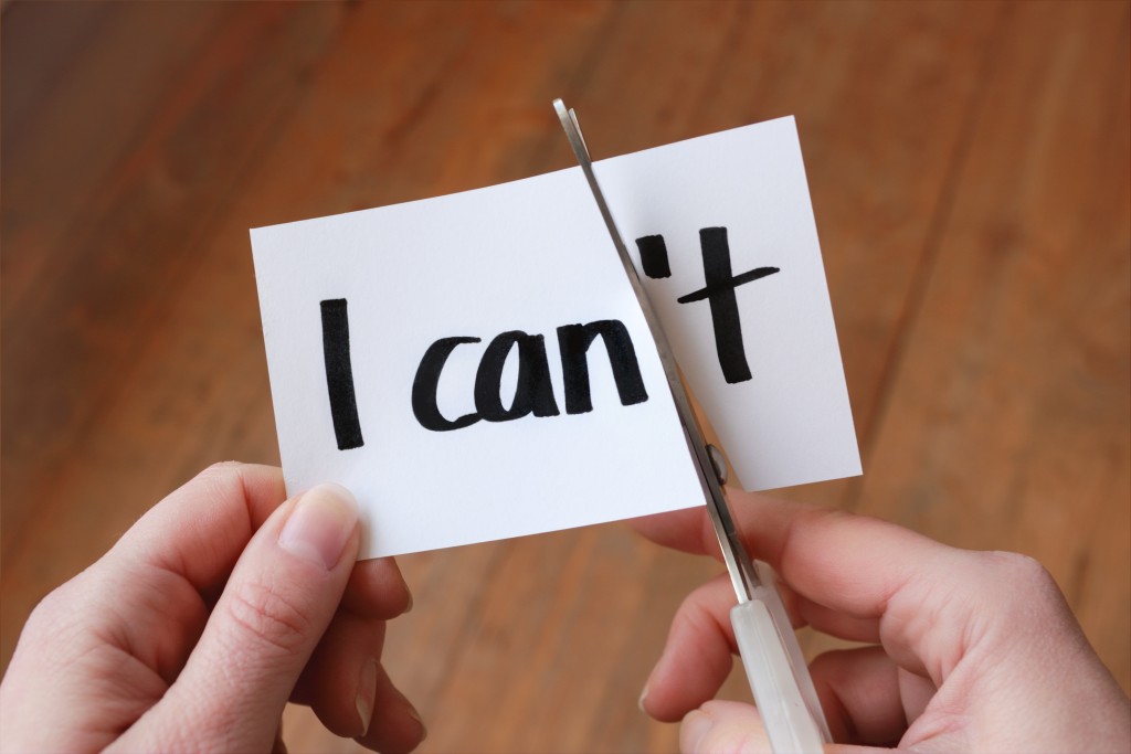 "I can't" to "I can" concept